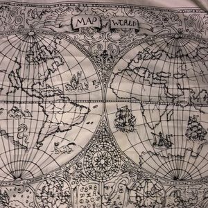 Map of the world tapestry